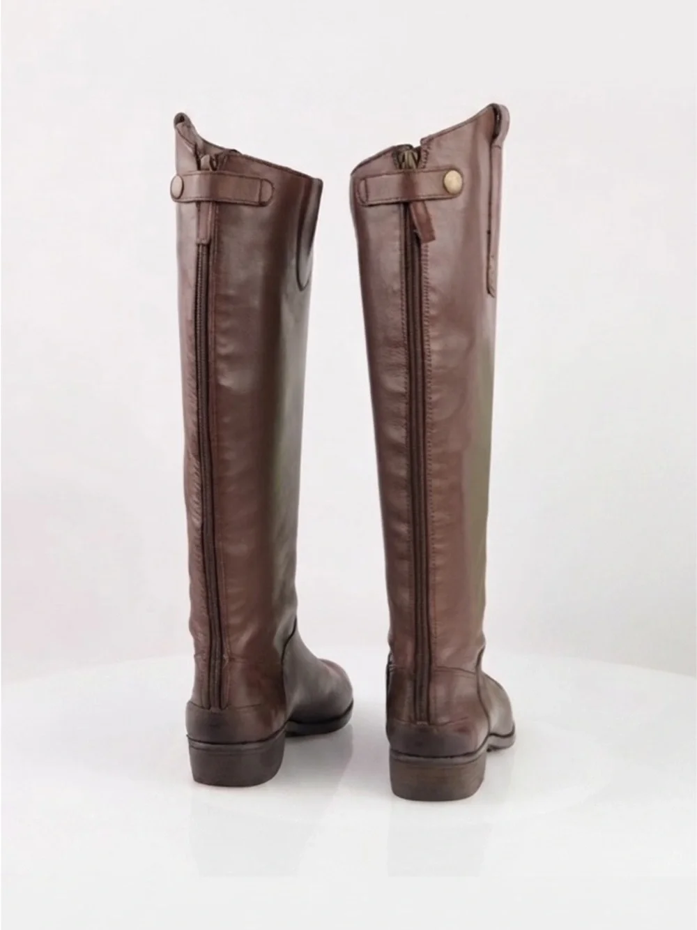 Sam Edelman Penny Riding Boots Women’s  8.5M Brown Leather Knee High Equestrian